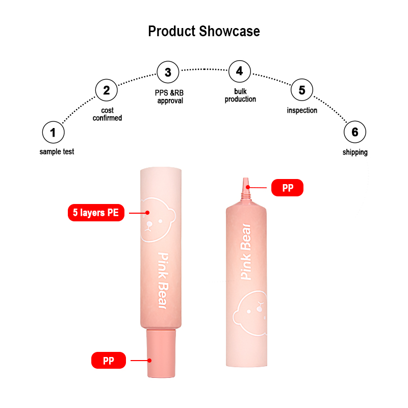 tube plastic empty hand cream tube transparent cap