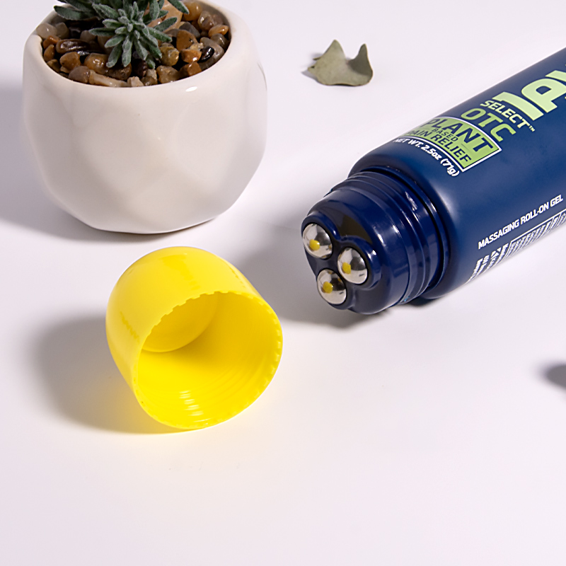 Soft cosmetic tube with massage applicator