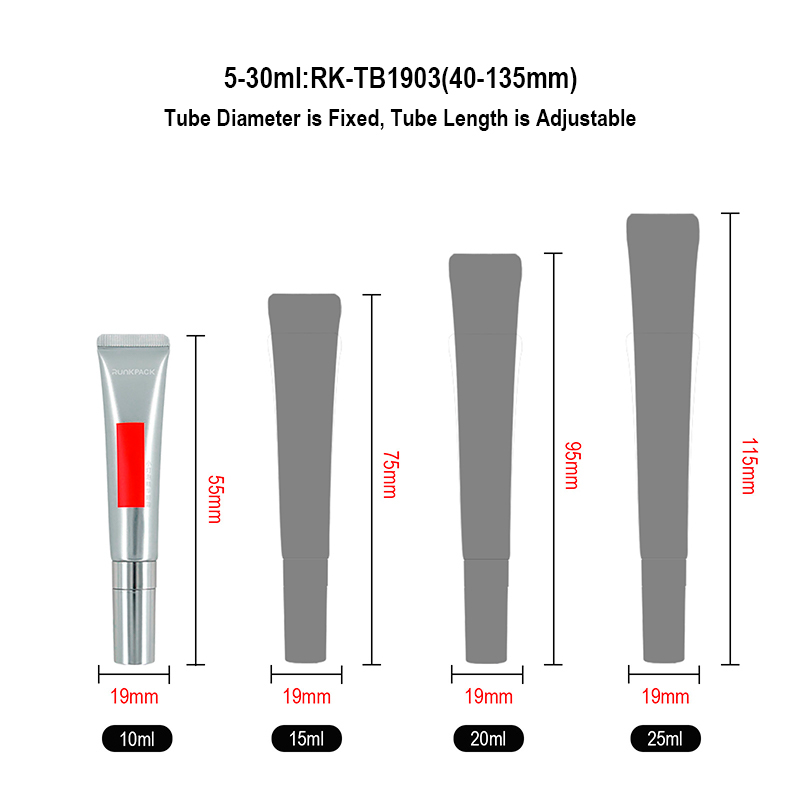 Runk cosmetic tube size