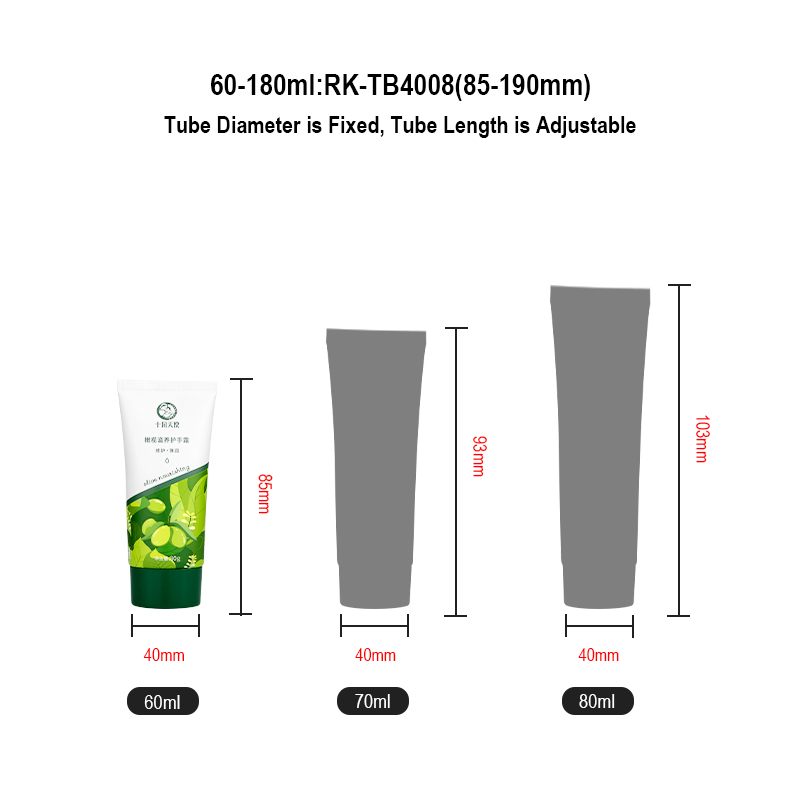 Runk cosmetic tube size