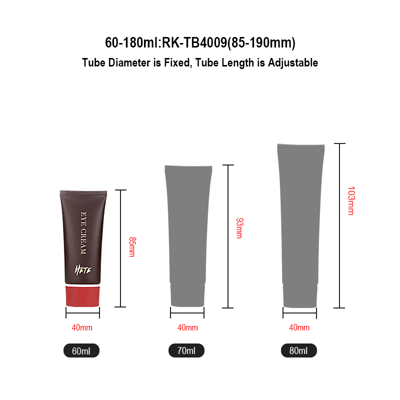 Runk cosmetic tube size