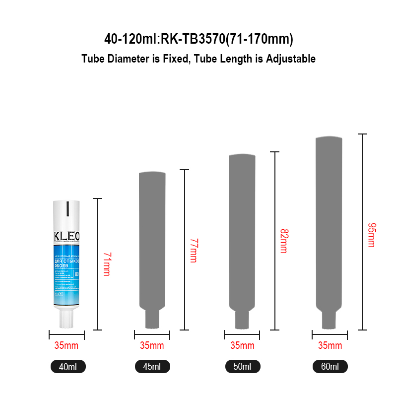 Runk cosmetic tube size