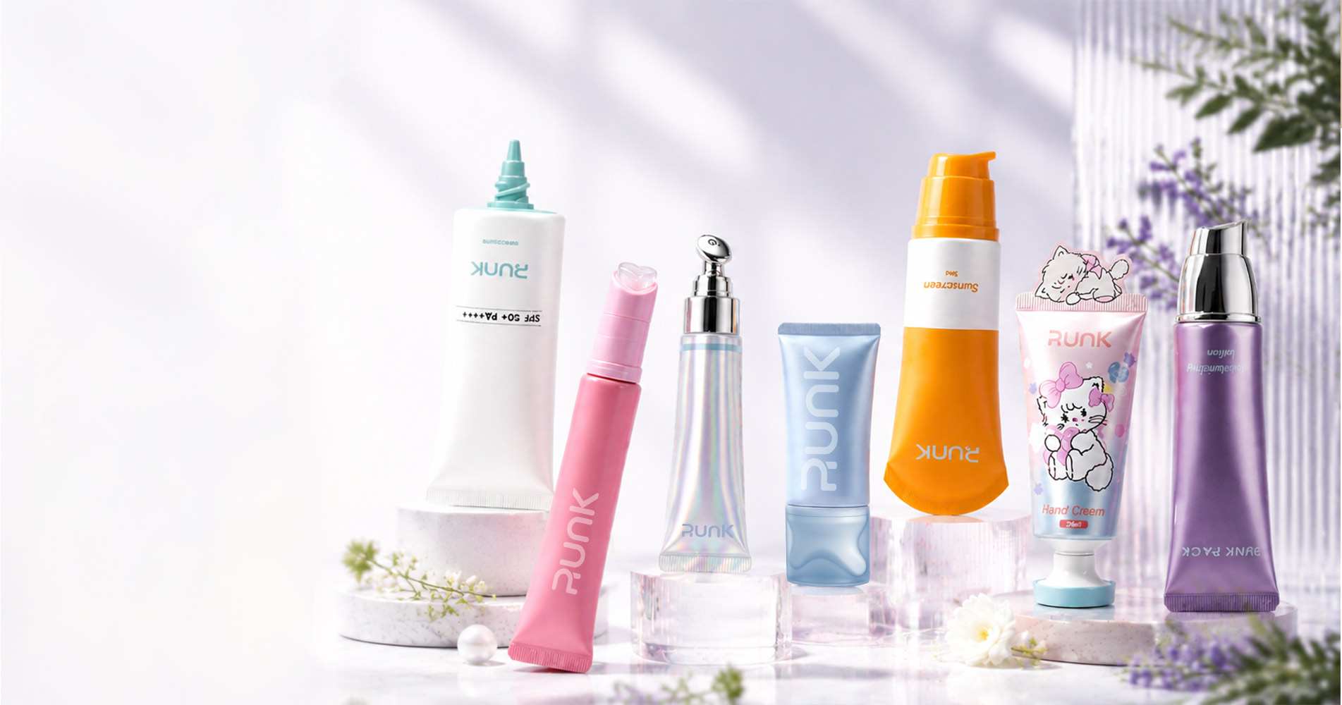 Tubo De Plástico Cosmético Con Aplicador