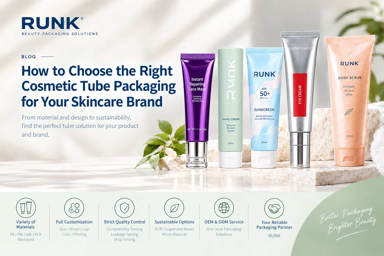 Cómo elegir el envase de tubo cosmético adecuado para tu marca de cuidado de la piel.
